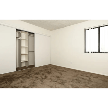 Generous closet space